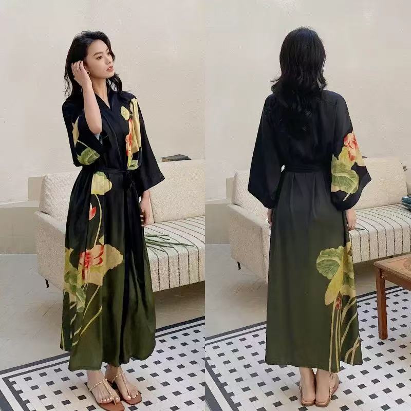 Kimono-Inspired Satin Robe Collection