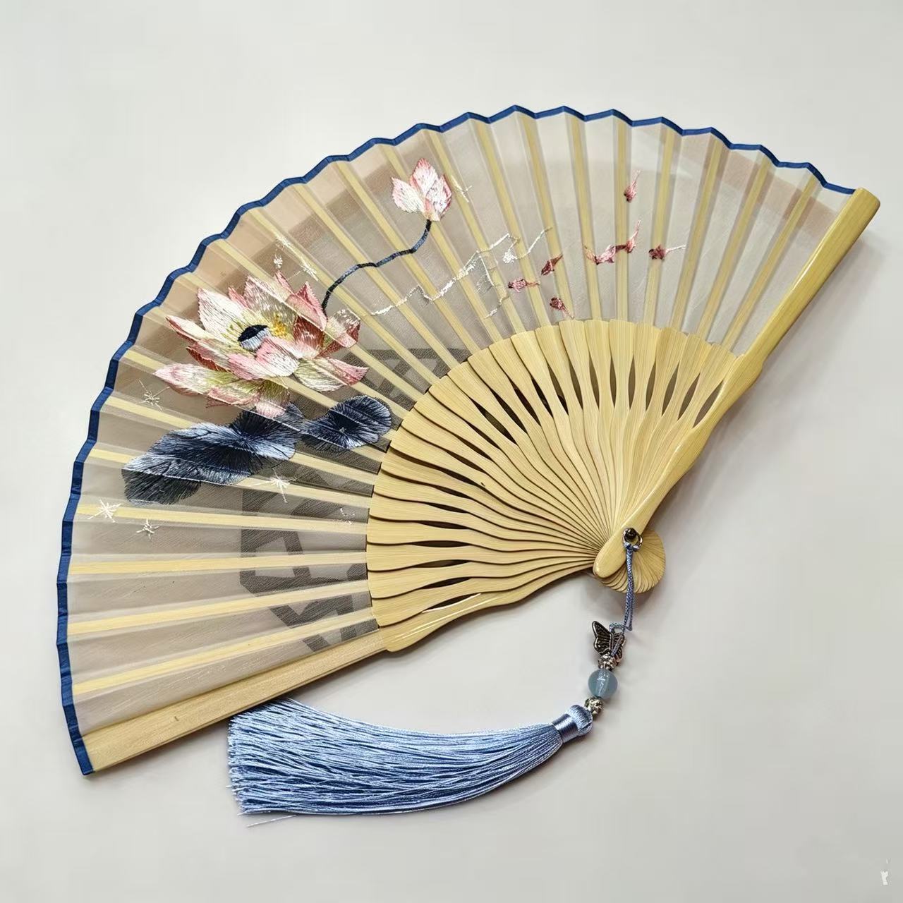Embroidered Folding Fan