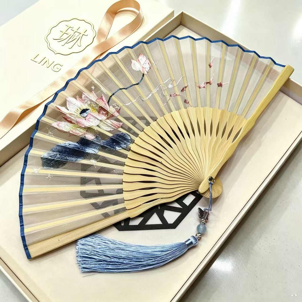Embroidered Folding Fan