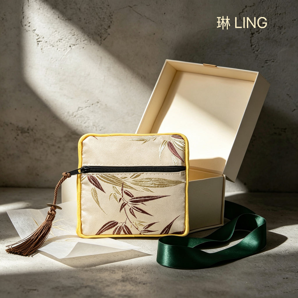 Embroidered Silk Treasure Pouch | Traditional Chinese Brocade Jewelry Bag