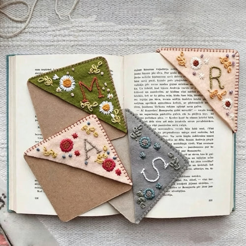 Embroidered Corner Bookmark Set – Mix & Match Collection ( 4 pcs )