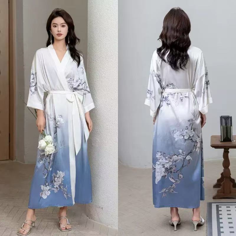 Kimono-Inspired Satin Robe Collection