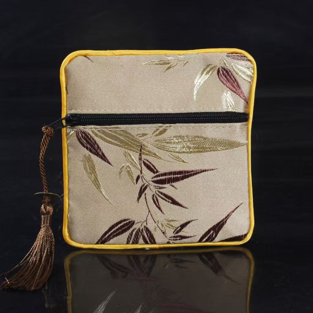 Embroidered Silk Treasure Pouch | Traditional Chinese Brocade Jewelry Bag