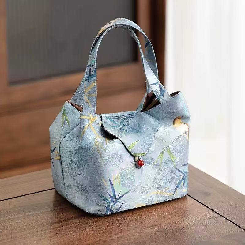 琳LING™ Xiangyunsha Silk Tote Bag