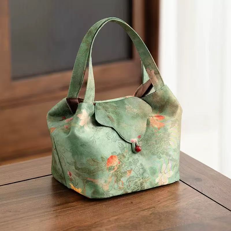 琳LING™ Xiangyunsha Silk Tote Bag