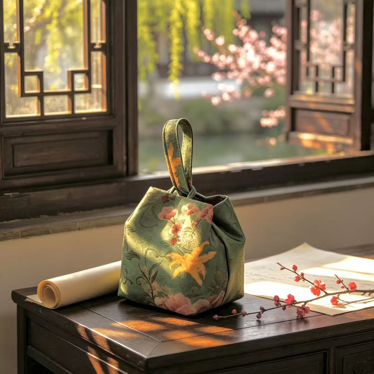琳LING™ Xiangyunsha Silk Pouch