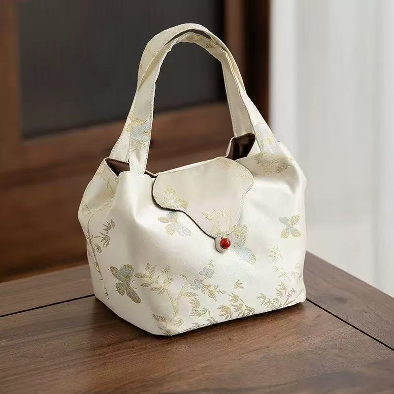 琳LING™ Xiangyunsha Silk Tote Bag